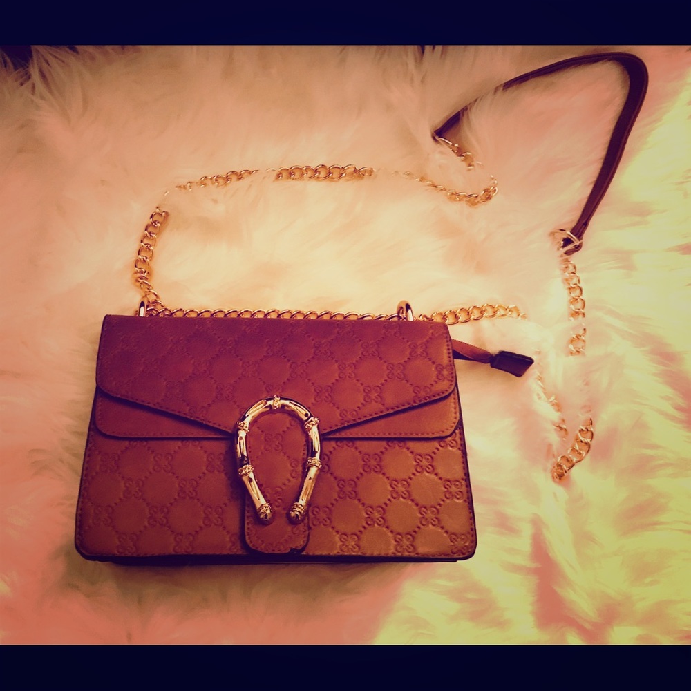 🚨Only 1 Left🚨 Metal Accent Flap Shoulder Bag
